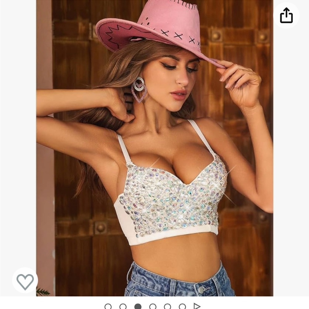 Never worn beautiful rhinestone bustier